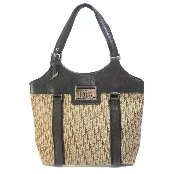 Christian Dior 08-BO-0027 Street chic Trotter Hand Bag Tote Bag Canvas/Leather - Picture 1 of 13